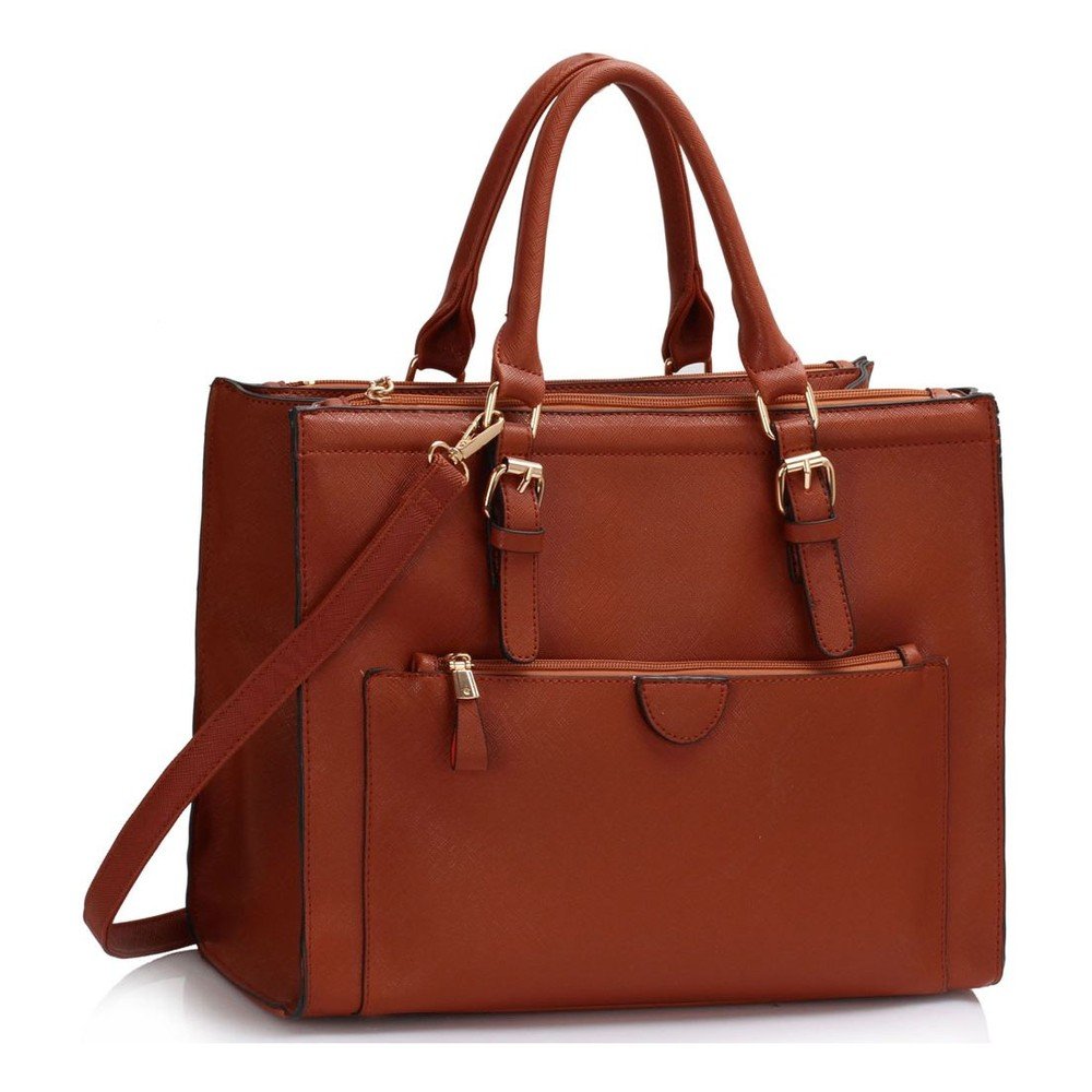 Hnědá kabelka L&S Bags Poissy v:773448