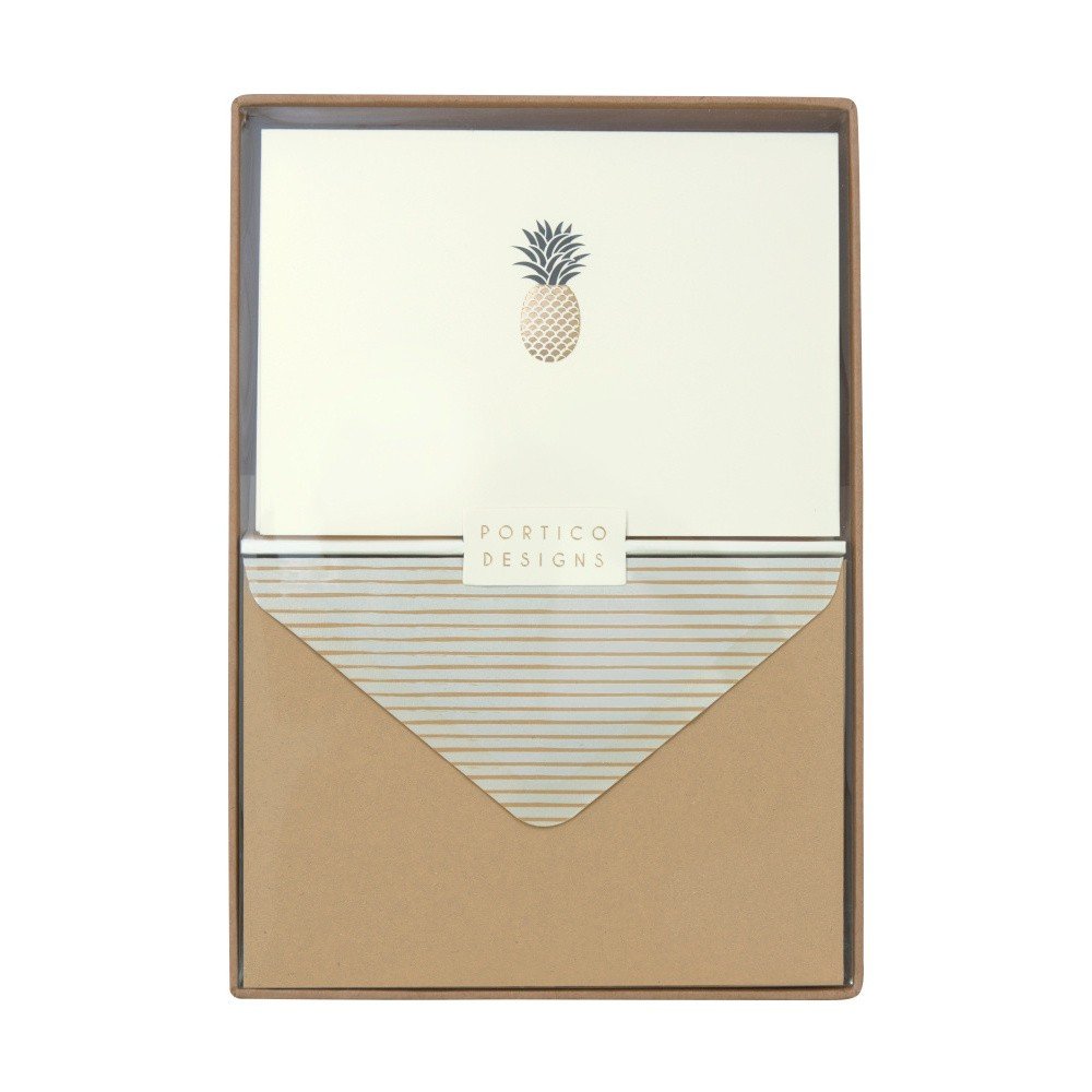 Sada 10 komplimentek s obálkami Portico Designs Pineapple v:1094646
