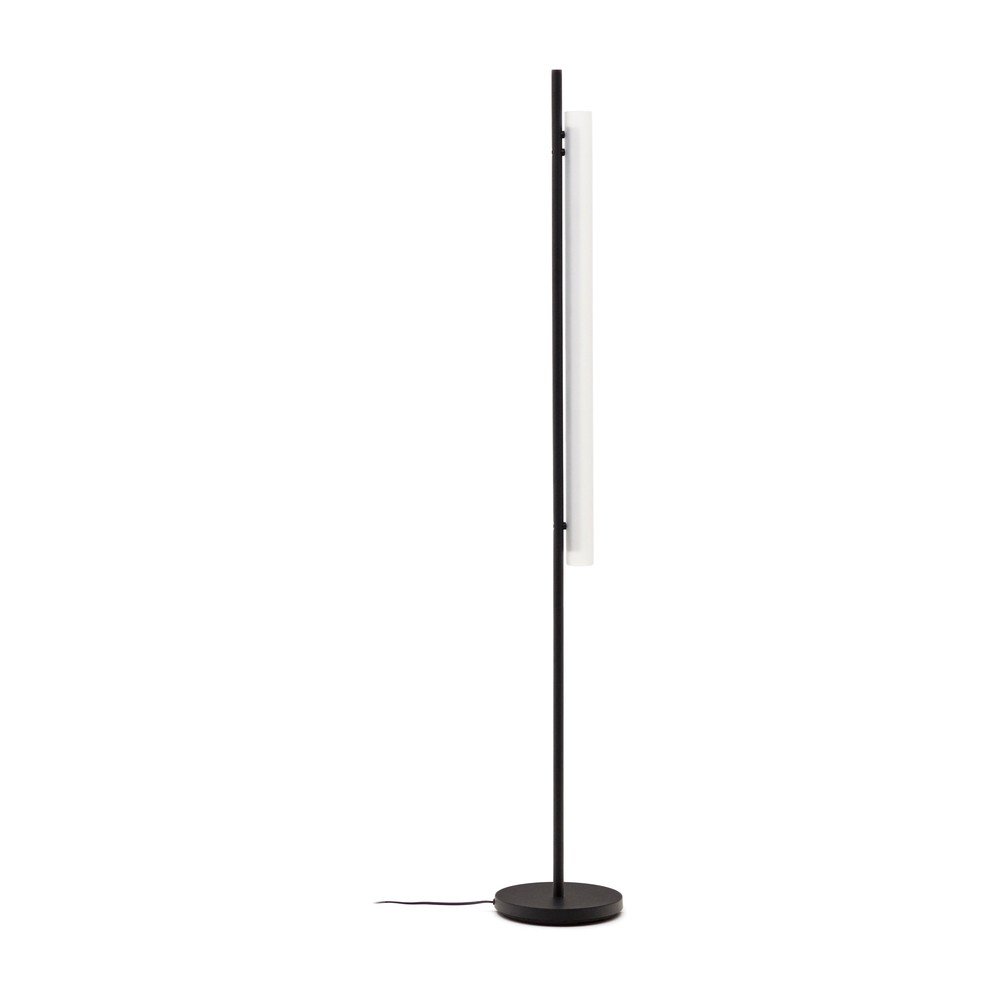 Černobílá LED stojací lampa se skleněným stínidlem Vauxall – Kave Home v:1759536