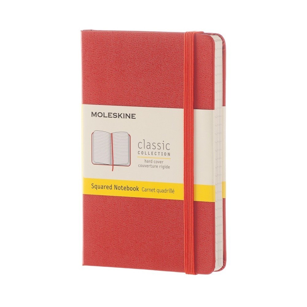 Korálový zápisník Moleskine Hard, malý, čtverečkovaný v:741860