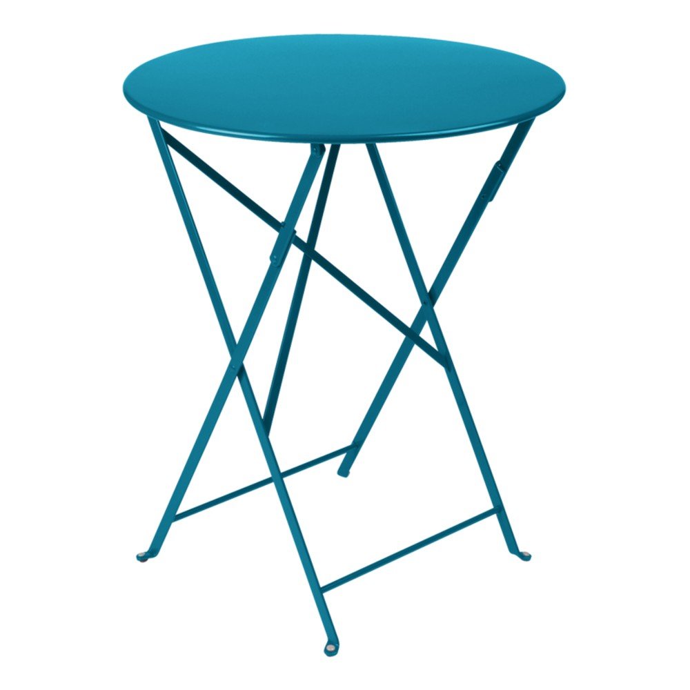 Modrý zahradní stolek Fermob Bistro, Ø 60 cm v:1021734