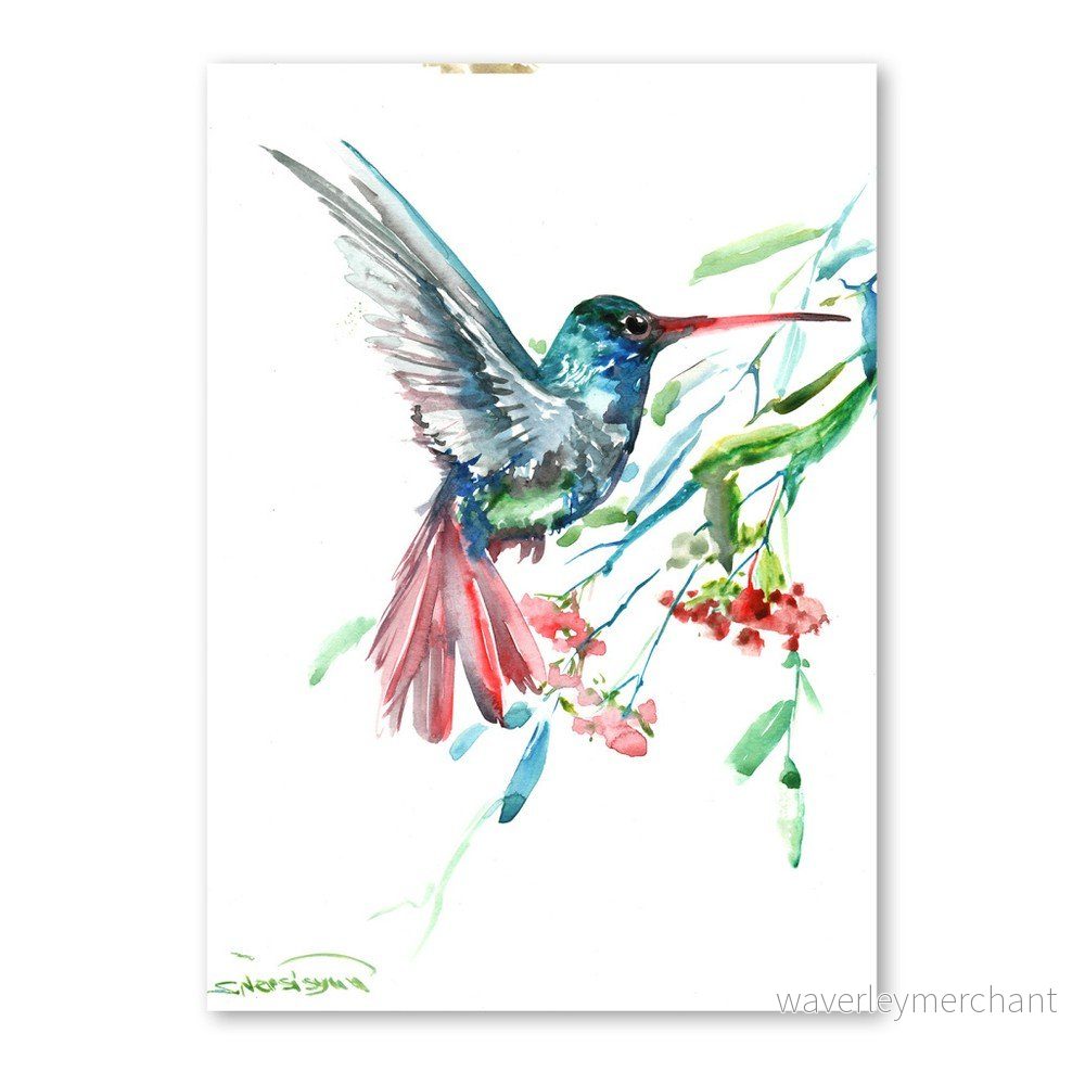 Autorský plakát Humming Bird Flowers od Surena Nersisyana, 30 x 21 cm v:758422 Autorský plakát Humming Bird Flowers od Surena Nersisyana, 30 x 21 cm v:758422