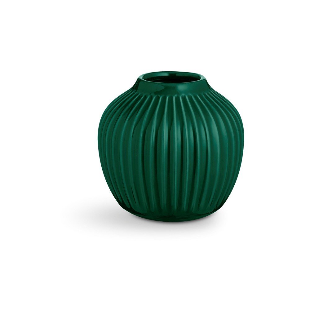 Zelená kameninová váza Kähler Design Hammershoi, výška 12,5 cm v:1301962