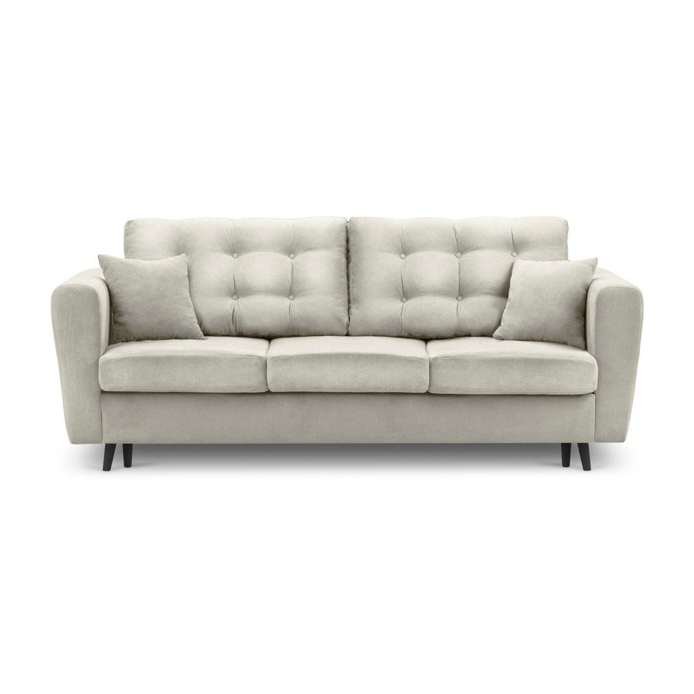 Světle béžová rozkládací pohovka s úložným boxem Kooko Home Chillout v:1227094