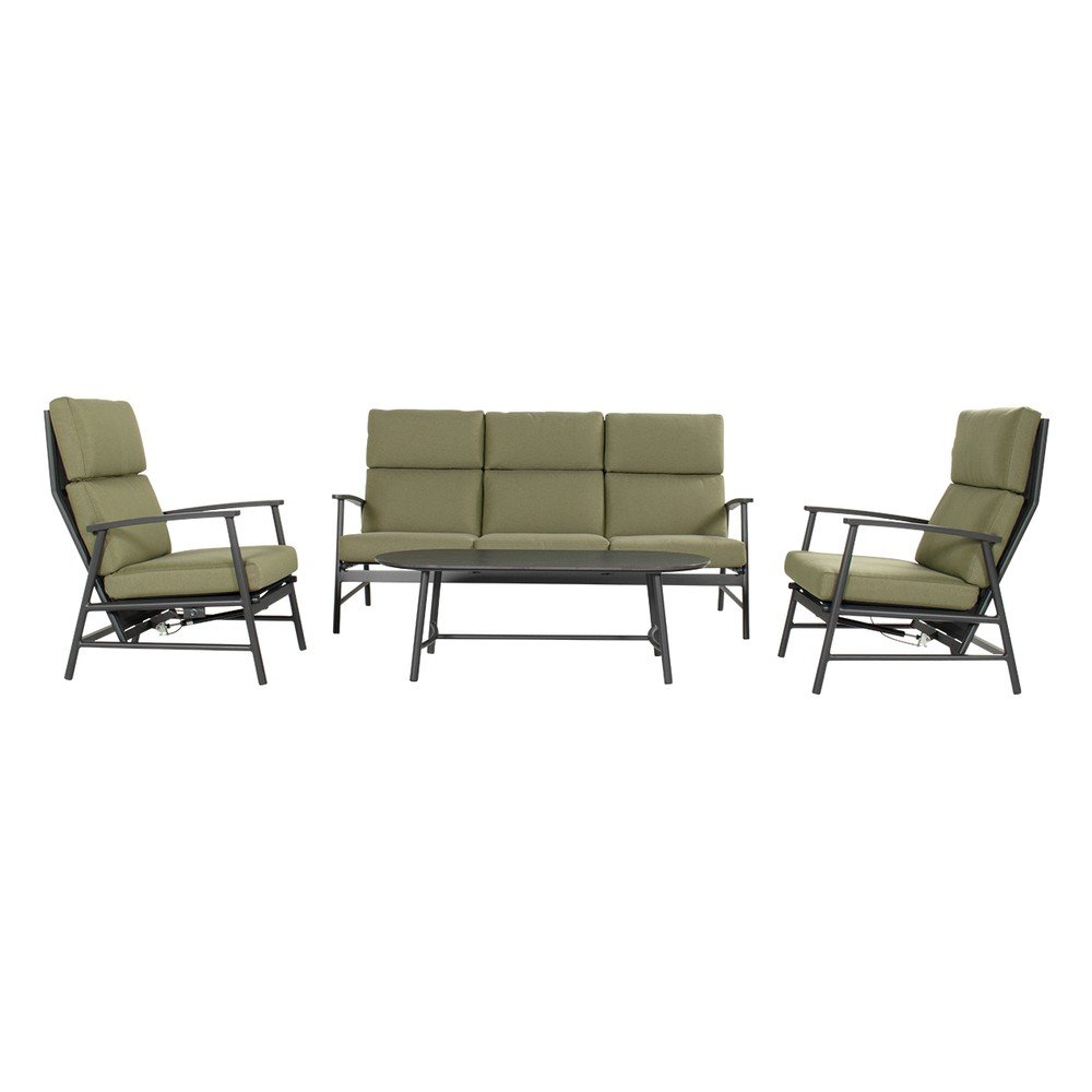 Zelený hliníkový zahradní lounge set pro 5 Flora – Hartman v:1730094