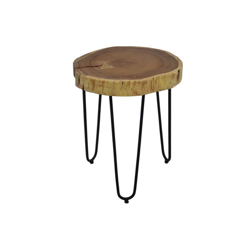 Odkládací stolek z neopracovaného akáciového dřeva HSM collection, Ø 35 cm v:1121568