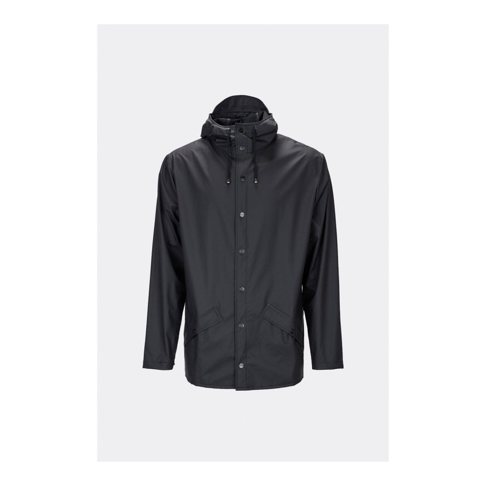 Černá unisex bunda s vysokou voděodolností Rains Jacket, velikost L / XL v:1123834