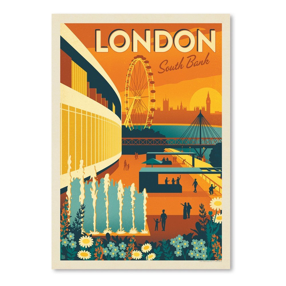 Plakát Americanflat South Bank, 42 x 30 cm v:1174374