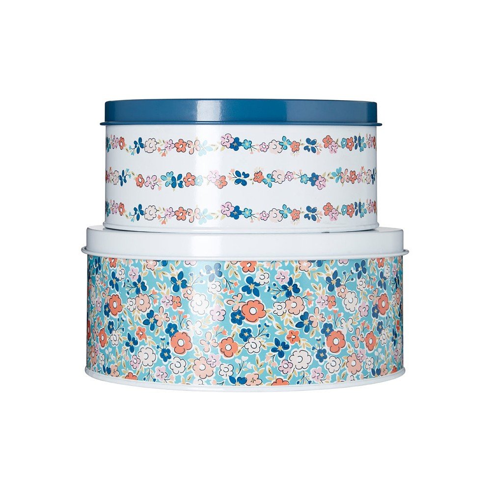 Sada 2 modrých dóz na koláč Premier Housewares Pretty Things v:835814