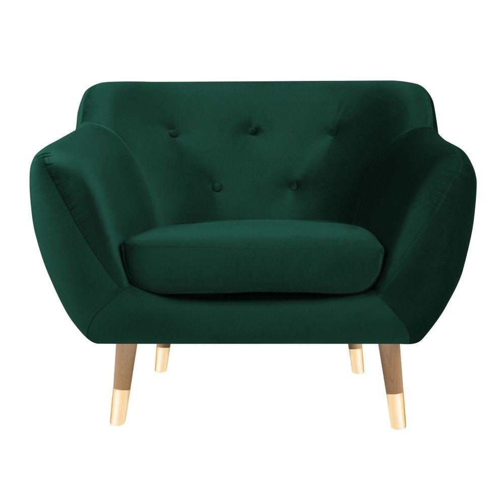Tmavě zelené křeslo Mazzini Sofas Amelie v:1059642