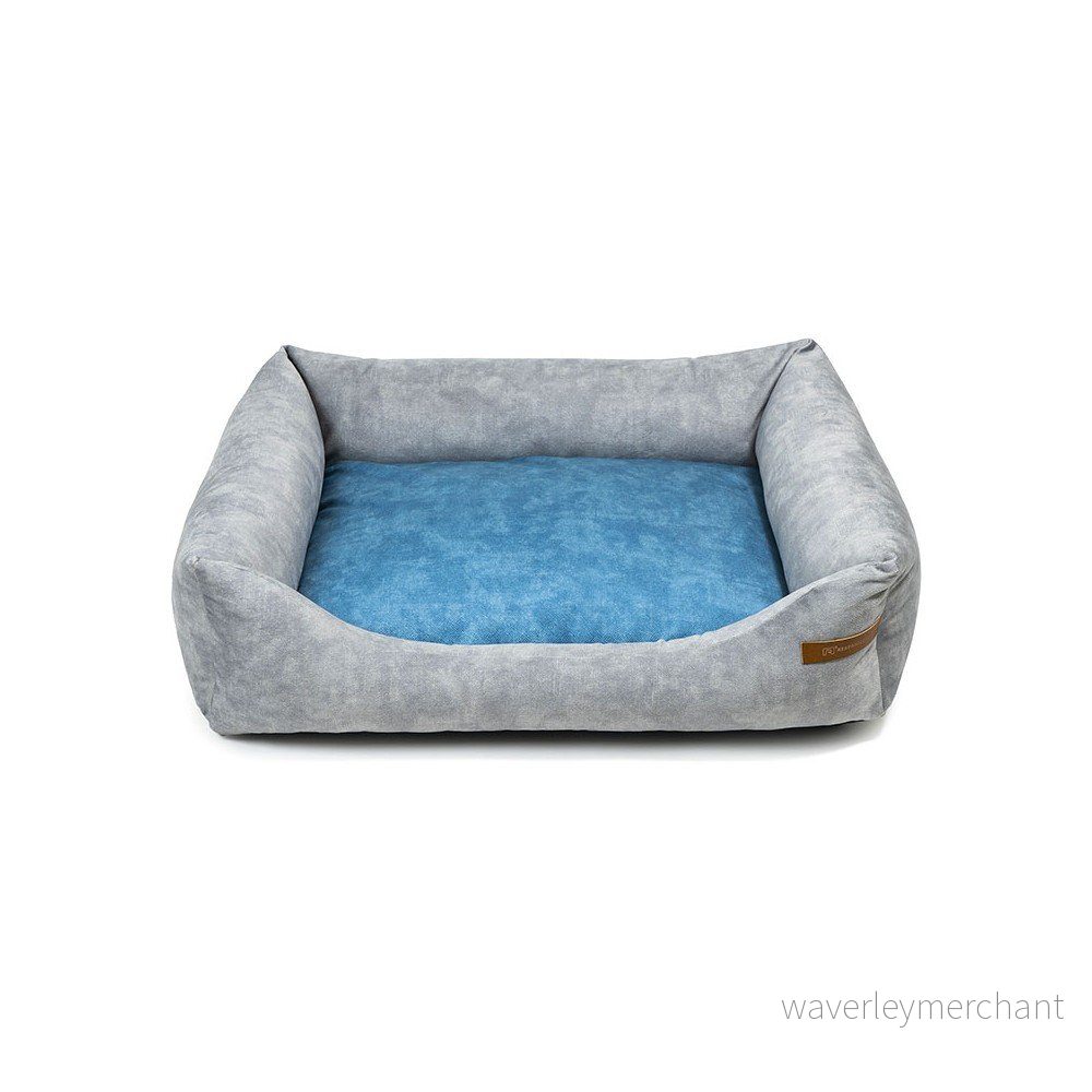 Modro-světle šedý pelíšek pro psa 85x105 cm SoftBED Eco XL – Rexproduct v:1571366