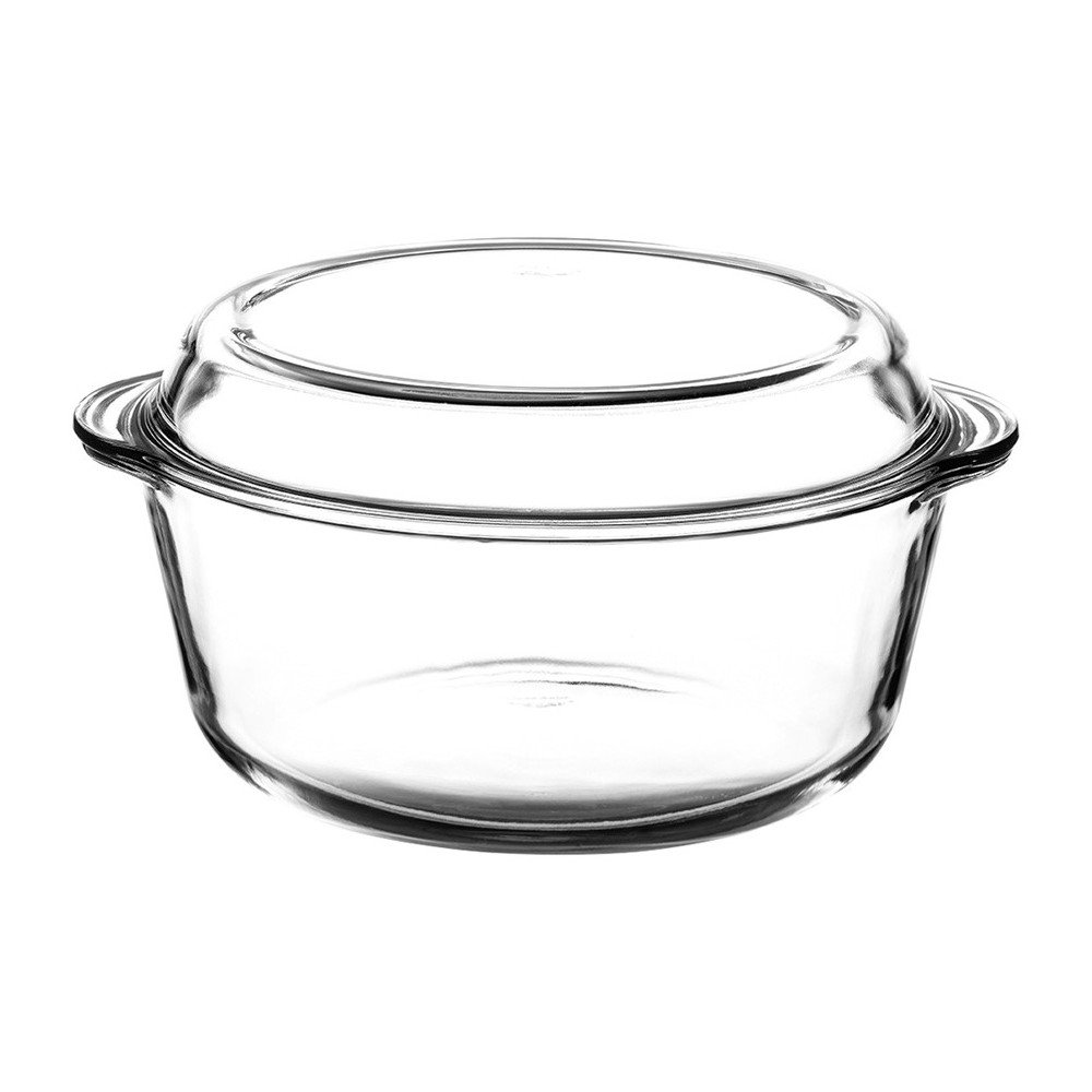 Skleněná zapékací mísa s víkem Paşabahçe Pure, 3,15 l v:861504