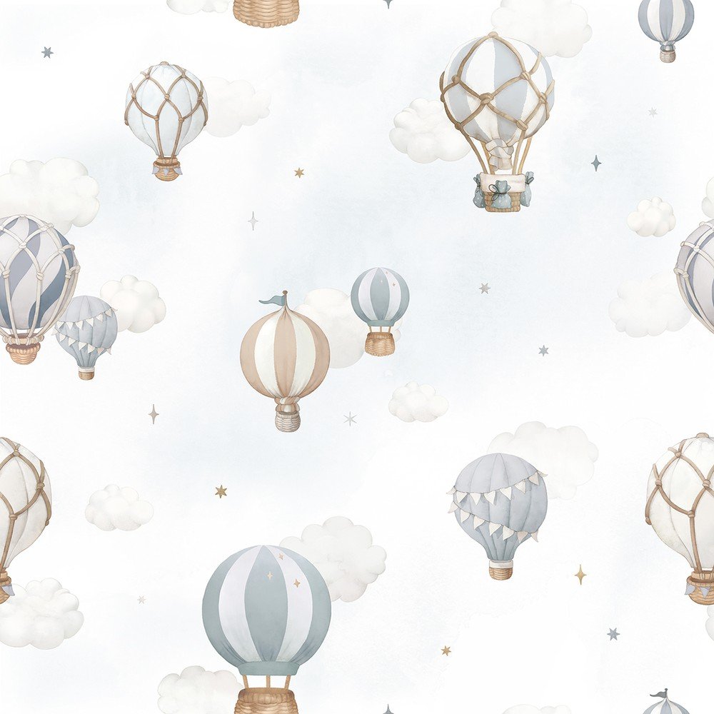 Dětská tapeta z netkané textilie 10 m x 50 cm Hot-Air Balloons – Lilipinso v:1691976