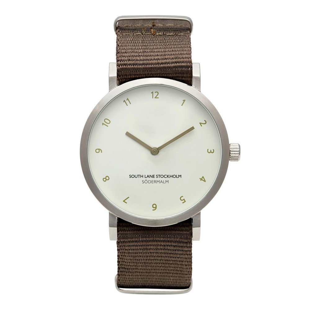 Unisex hodinky s hnědým řemínkem South Lane Stockholm Sodermalm Big Classy v:872682