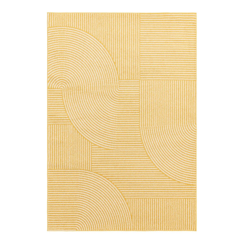 Žlutý koberec 80x150 cm Muse Yellow Geometric – Asiatic Carpets v:1739672