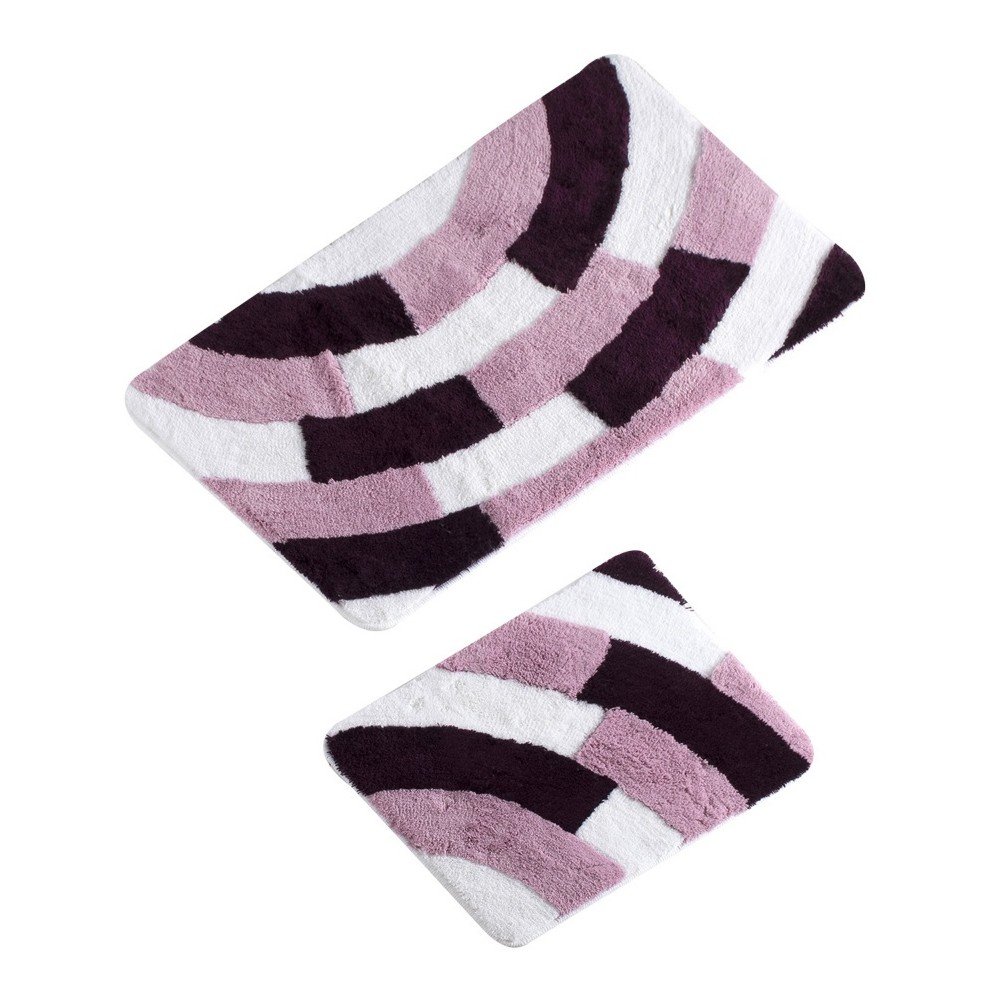Sada 2 fialových koupelnových předložek Verge Bath Mat Jento v:1156212