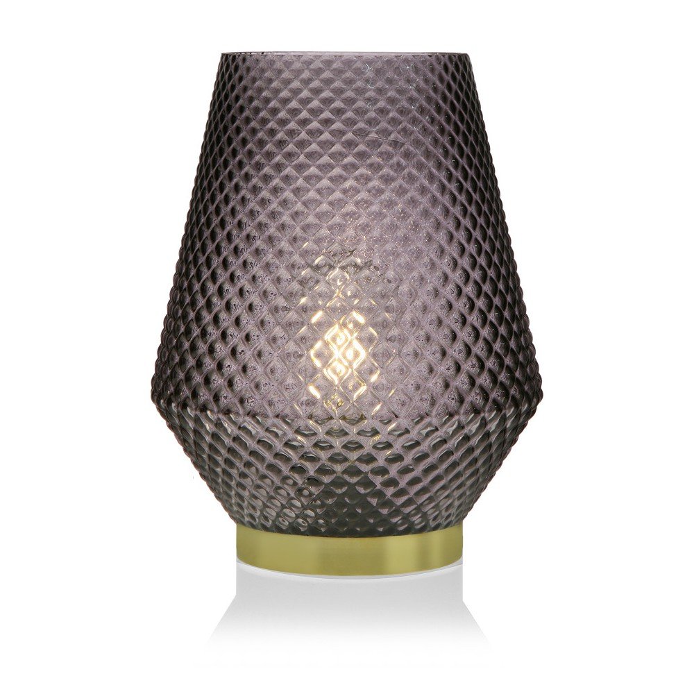 Šedá skleněná olejová LED lampa Versa Relax, ⌀ 21 cm v:1244446