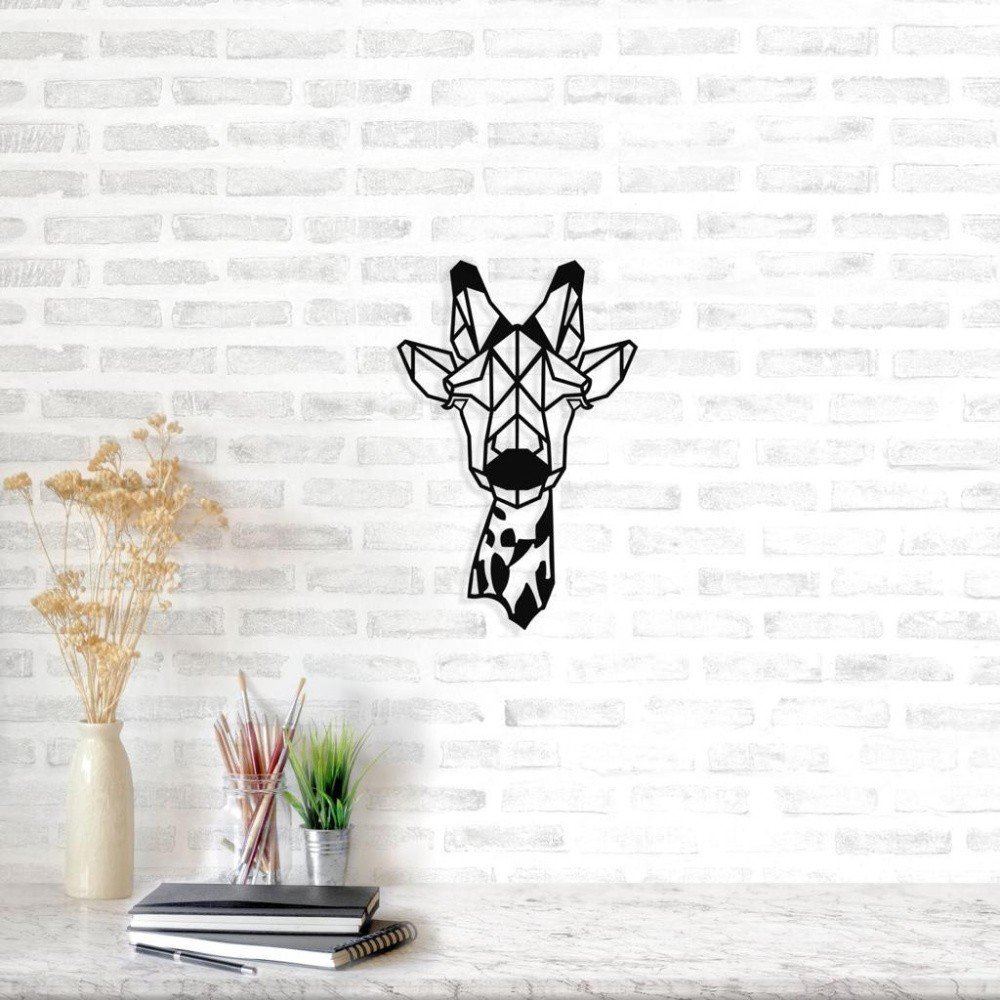 Černá kovová nástěnná dekorace Giraffe Head, 32 x 50 cm v:1246308 Černá kovová nástěnná dekorace Giraffe Head, 32 x 50 cm v:1246308