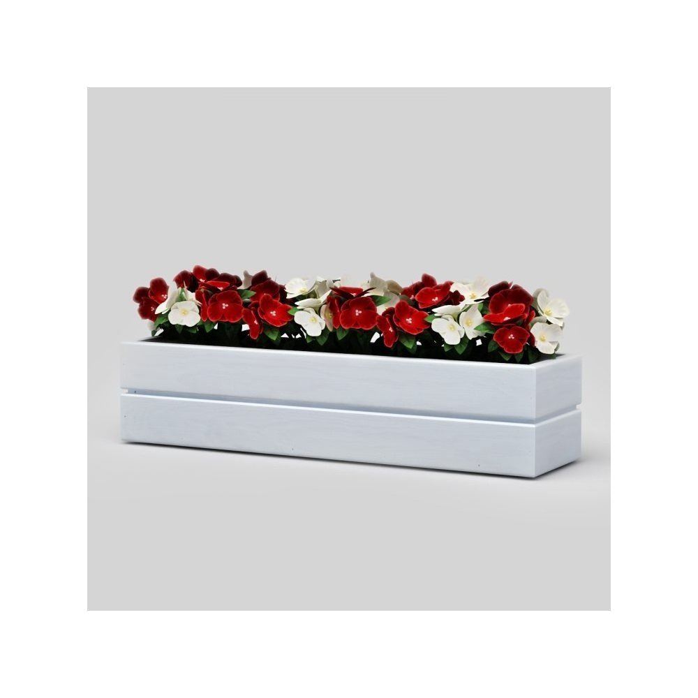 Bílý květináč Only Wood Flower v:793324