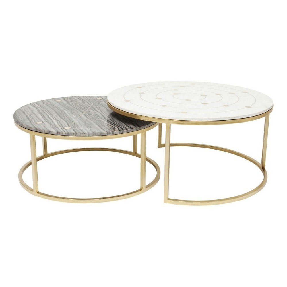 Sada 2 konferenčních stolků s mramorovou deskou Kare Design Mystic v:1085038
