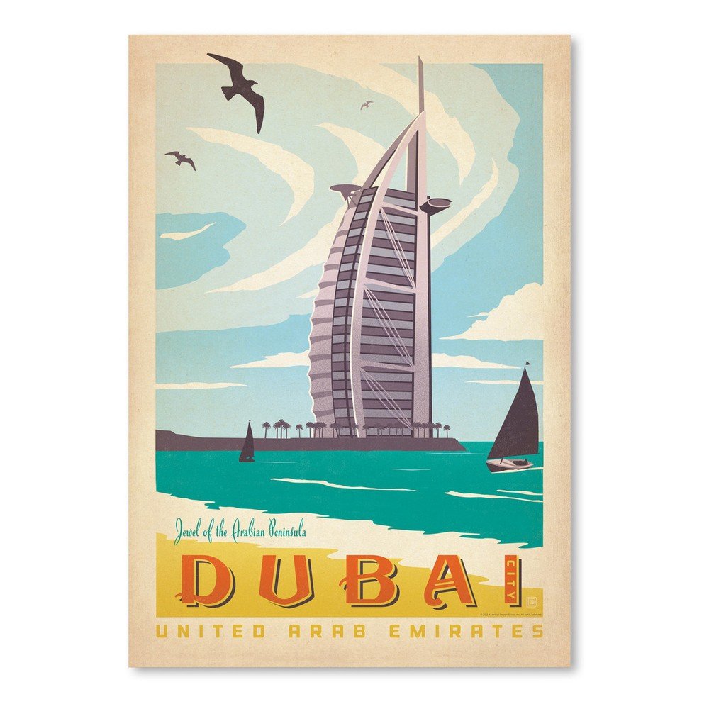 Plakát Americanflat Dubai, 42 x 30 cm v:1174322
