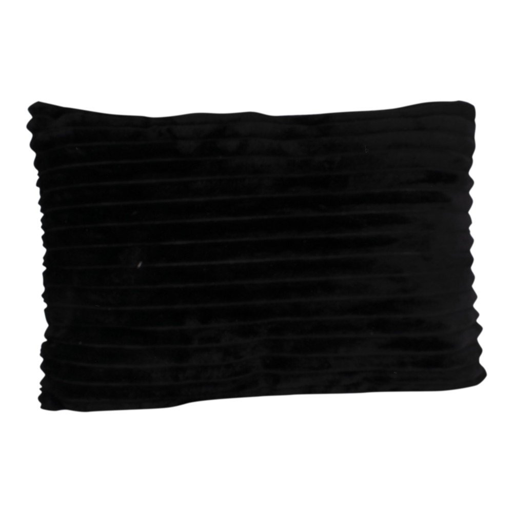 Černý sametový polštář PT LIVING Ribbed, 50 x 30 cm v:1409303 Černý sametový polštář PT LIVING Ribbed, 50 x 30 cm v:1409303