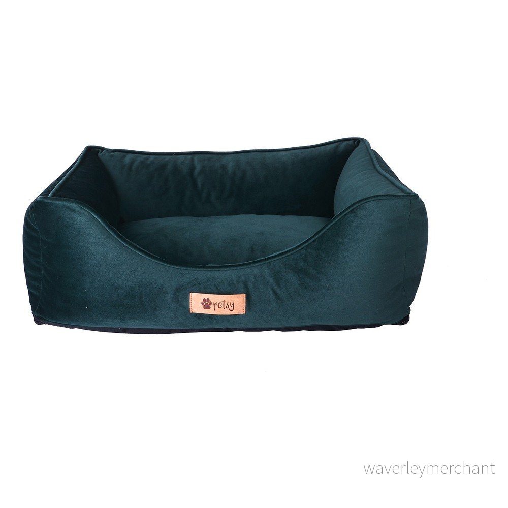 Tmavě zelený sametový pelíšek 55x42 cm Royal v:1462978