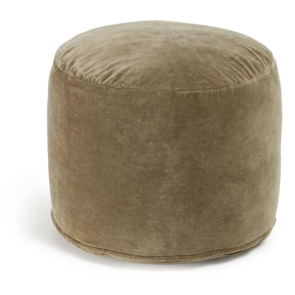 Khaki sametový taburet Angelica – Kave Home v:1513196
