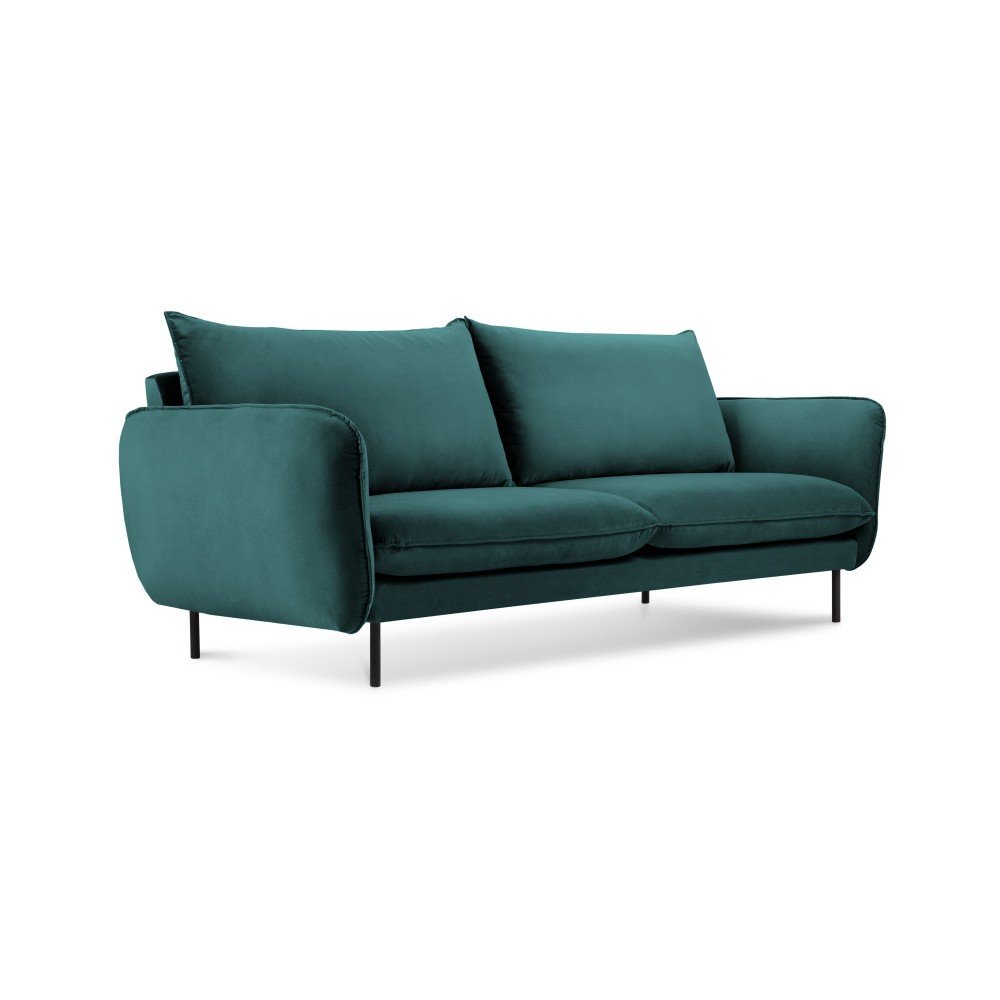 Petrolejově zelená sametová pohovka Cosmopolitan Design Vienna, 160 cm v:1300360