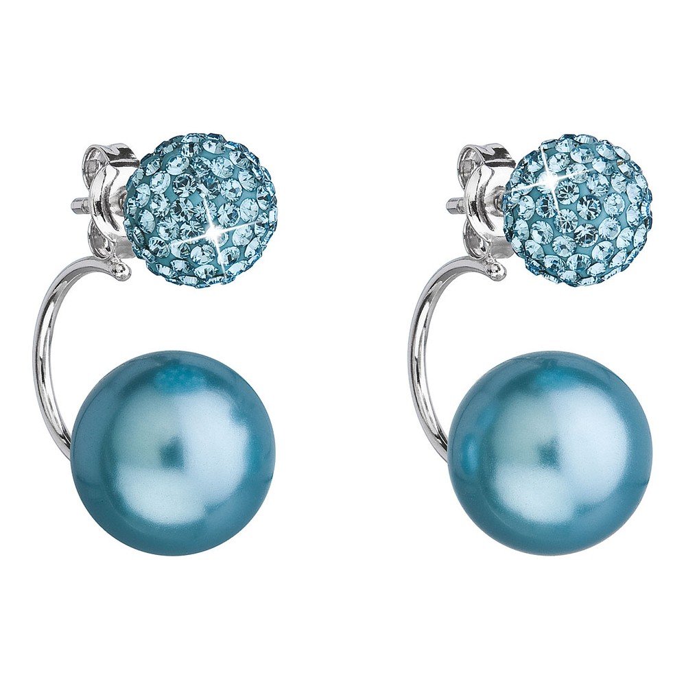 Modré náušnice ze stříbra se Swarovski krystaly Je Veux Callisto v:1152426