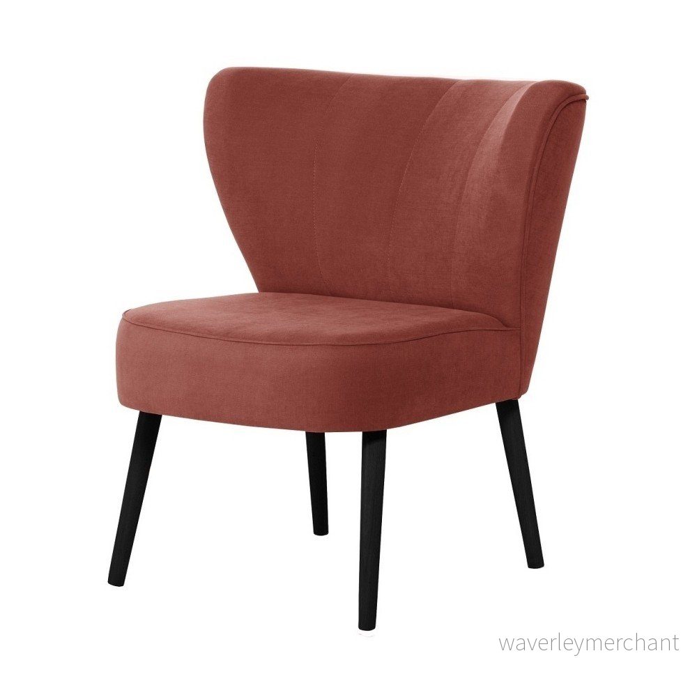 Broskvově oranžové křeslo s černými nohami My Pop Design Hamilton v:918034