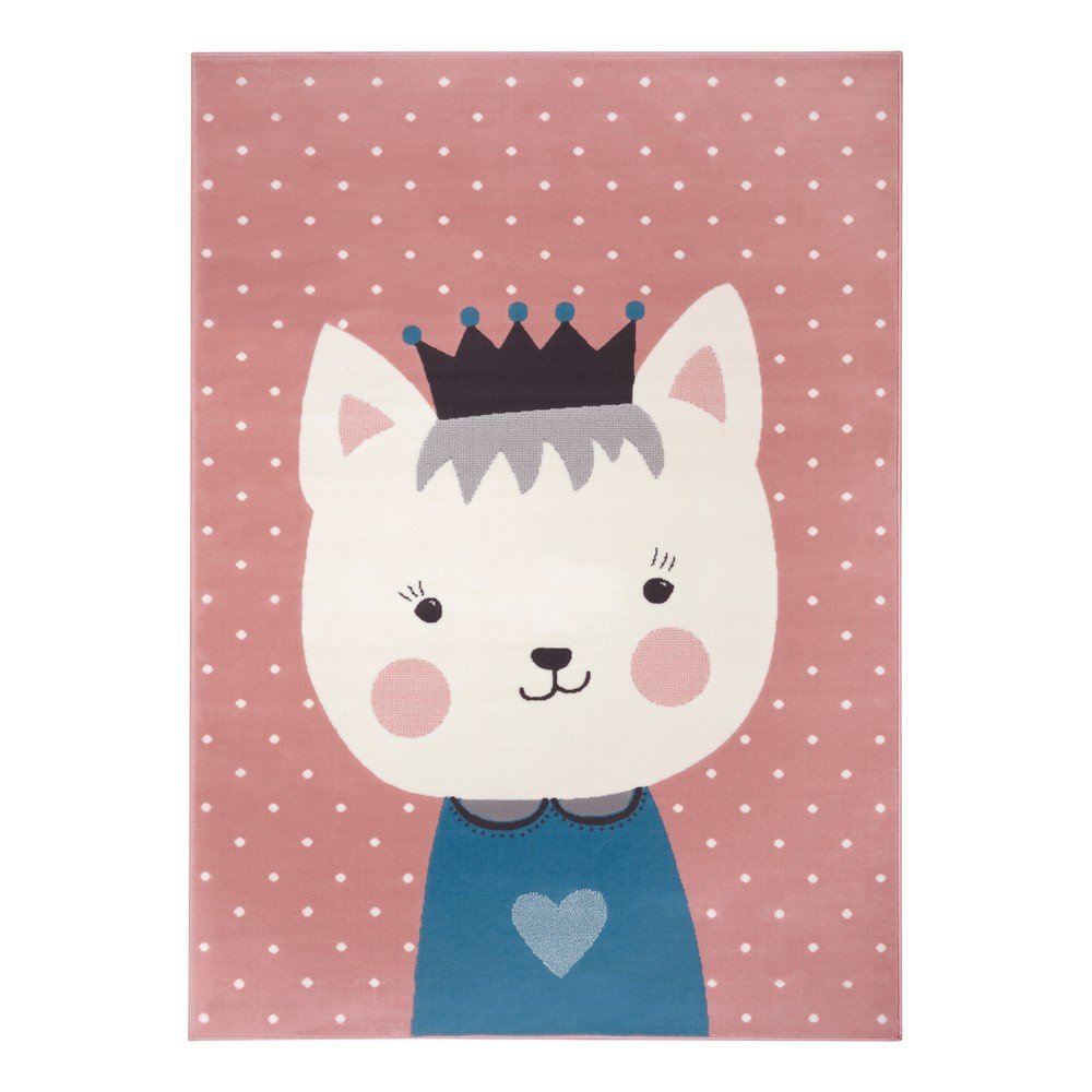 Dětský růžový koberec Hanse Home Adventures Kitty Bonny, 80 x 150 cm v:1423569