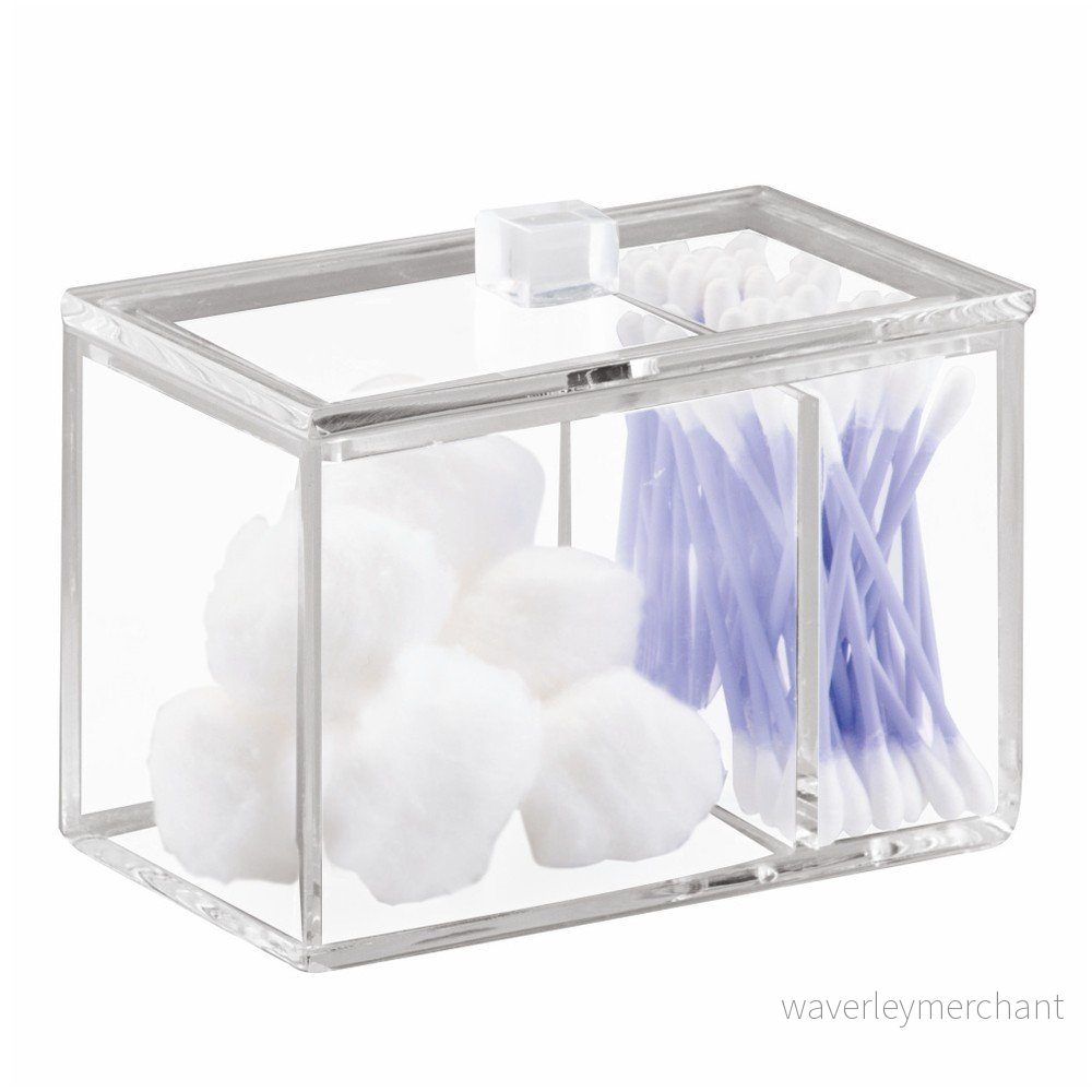 Transparentní organizér na vatové tamponky iDesign Luci Divided v:742222