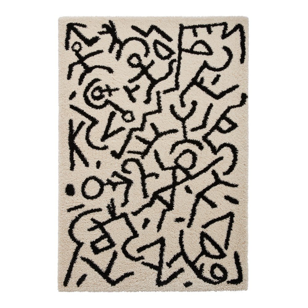 Černo-bílý koberec Think Rugs Royal Nomadic Paint, 160 x 220 cm v:1414033