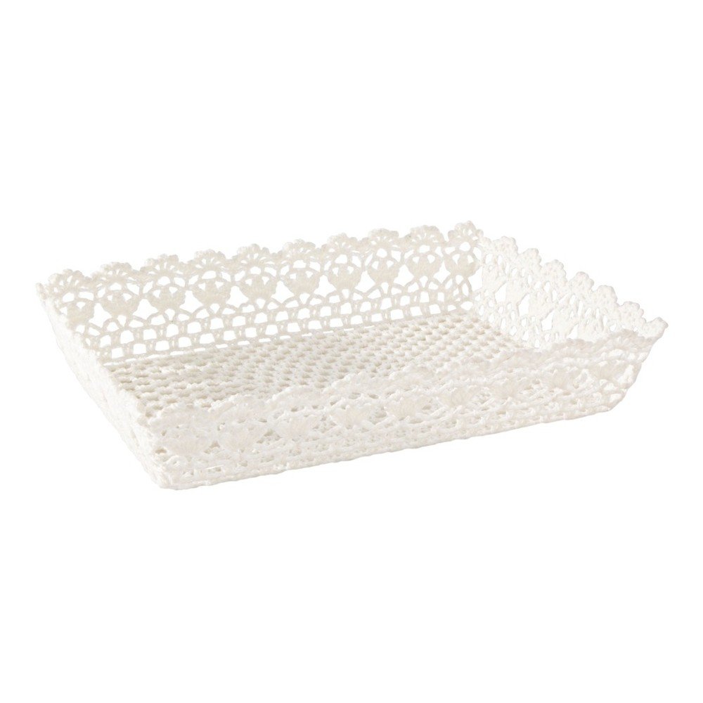 Bílá háčkovaná mísa Bizzotto Crochet, délka 36 cm v:899544