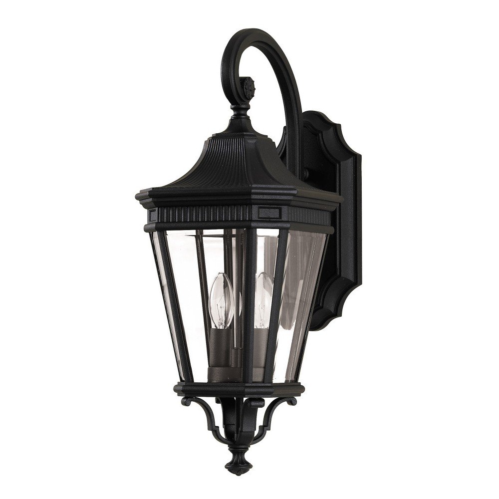 Černé nástěnné svítidlo Elstead Lighting Cotswold Lane Dos Black v:1218580