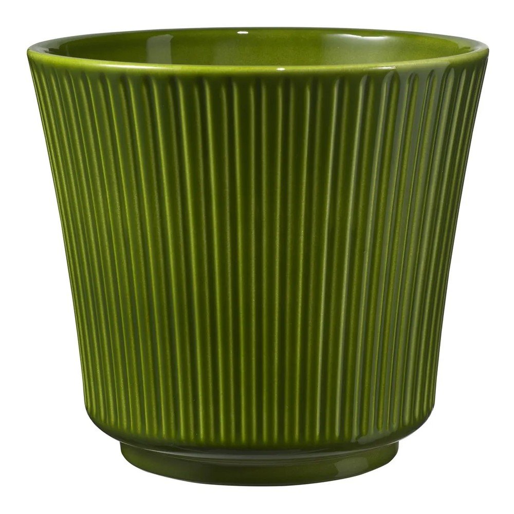 Zelený keramický květináč Big pots Gloss, ø 16 cm v:1381211