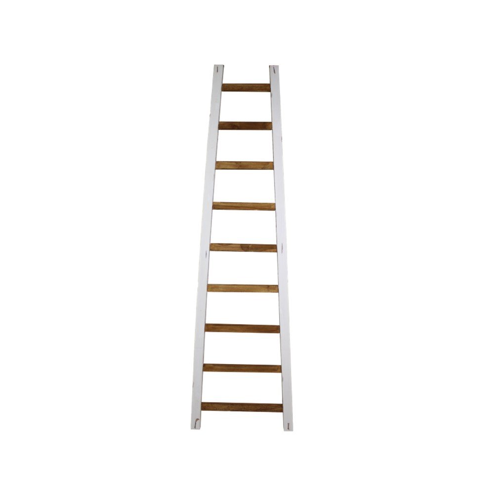 Bílý dekorativní žebřík z teakového dřeva HSM collection Tangga, délka 150 cm v:1042432