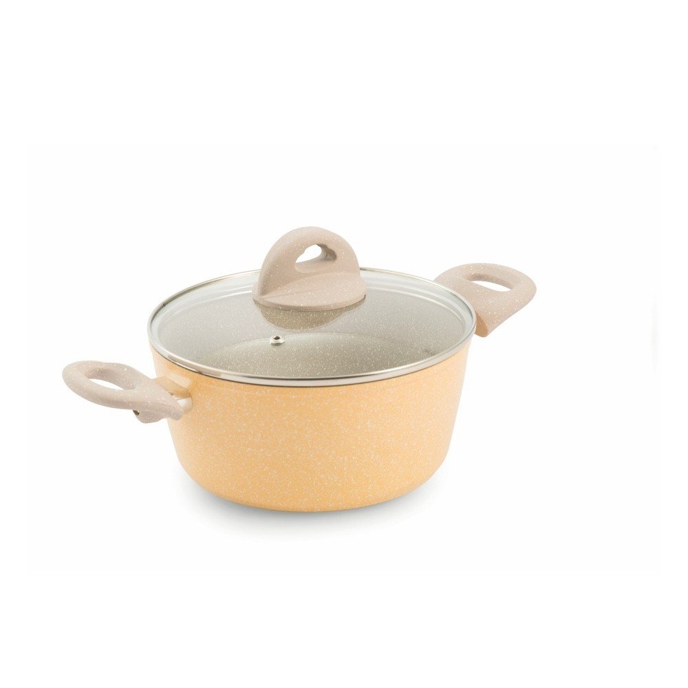 Oranžovo-hnědý hrnec s pokličkou Villa d'Este Padella, ø 24 cm v:896366
