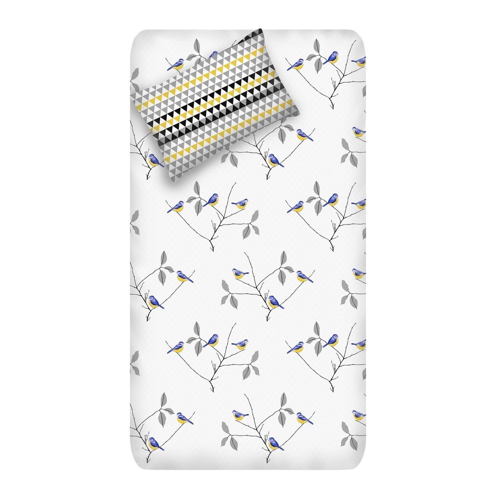 Set neelastického prostěradla a povlaku na polštář EnLora Home Pavlina White, 160 x 240 cm v:1332324