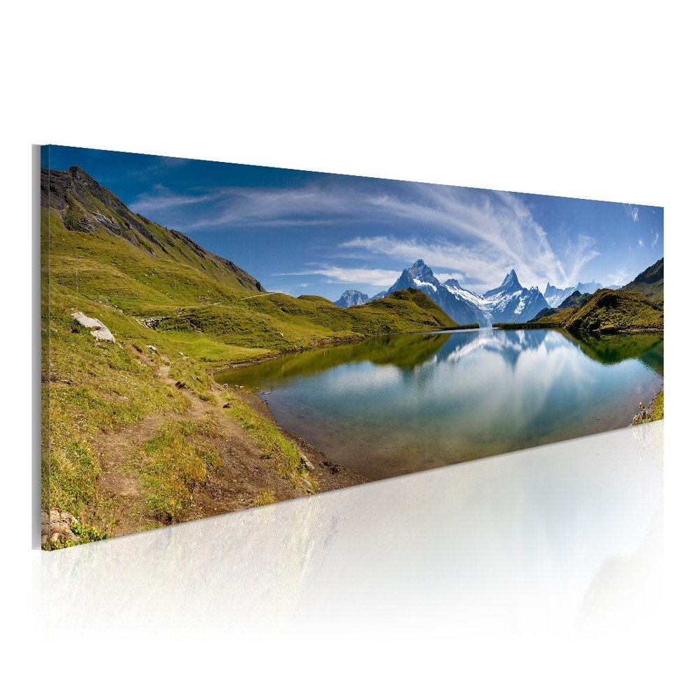 Obraz na plátně Artgeist Mountain Lake, 120 x 40 cm v:1140510