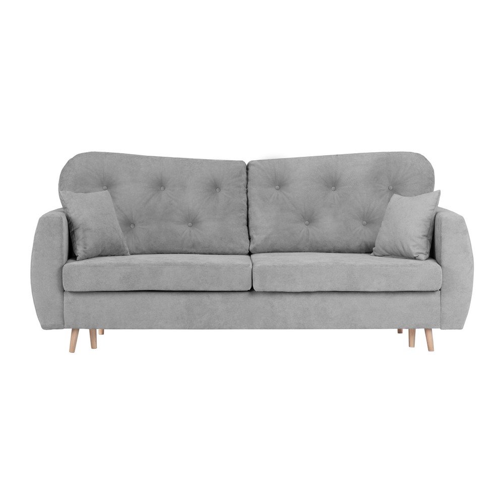 Šedá rozkládací třímístná pohovka s úložným prostorem Mazzini Sofas Orchid v:1202154