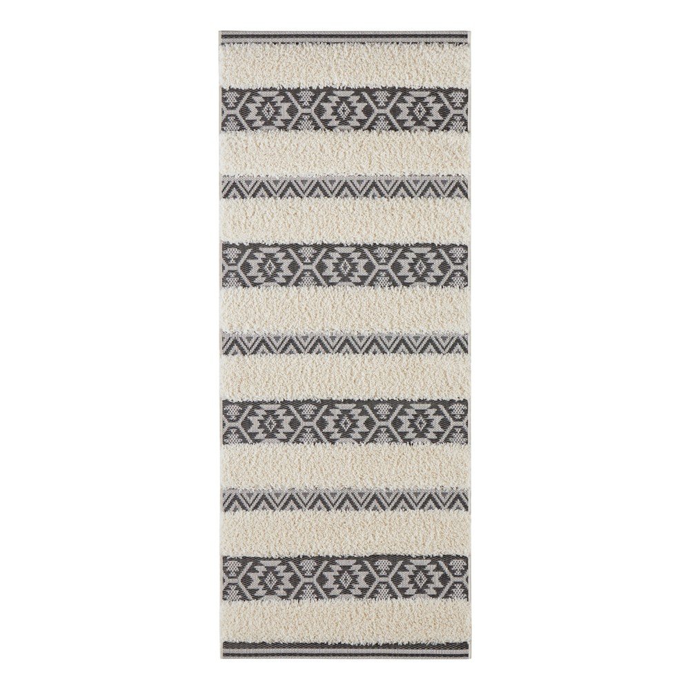 Krémově černý běhoun Mint Rugs Temara, 80 x 200 cm v:1364451