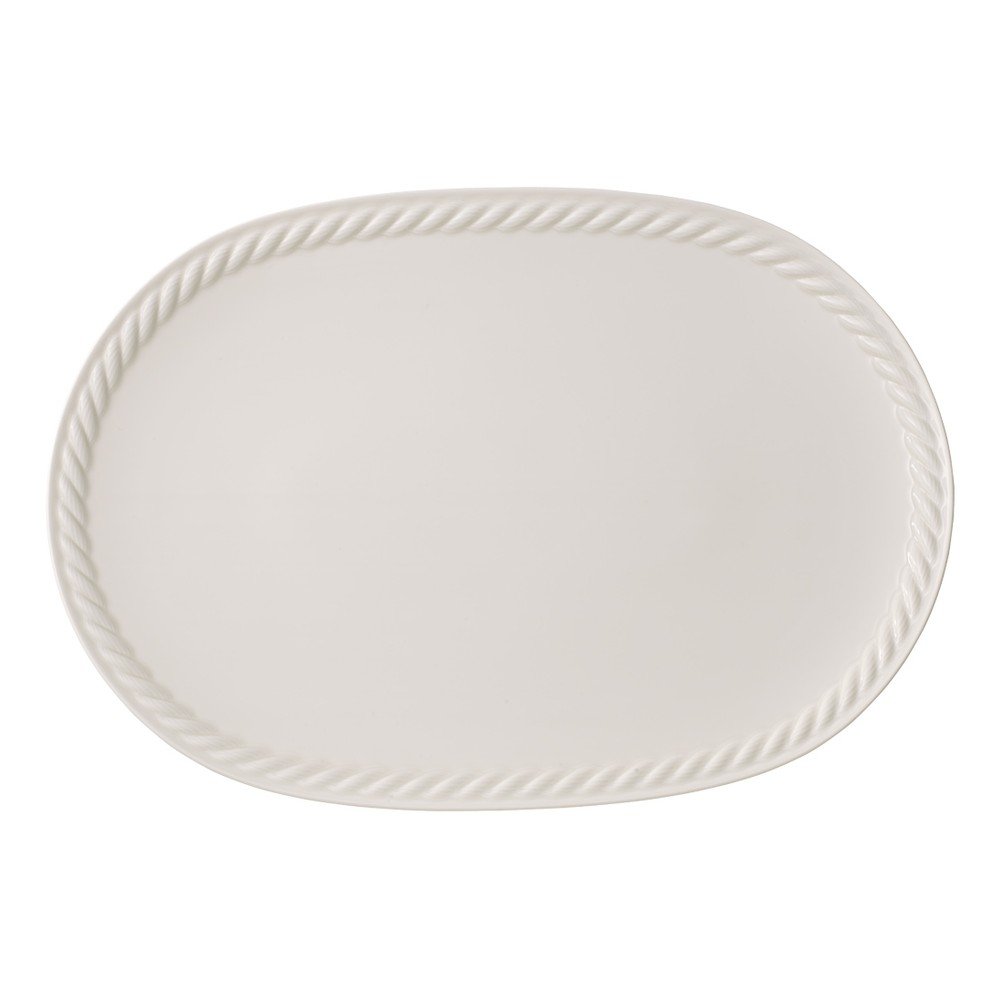 Bílý porcelánový oválný talíř Villeroy & Boch Montauk, 43 x 30 cm v:1327634
