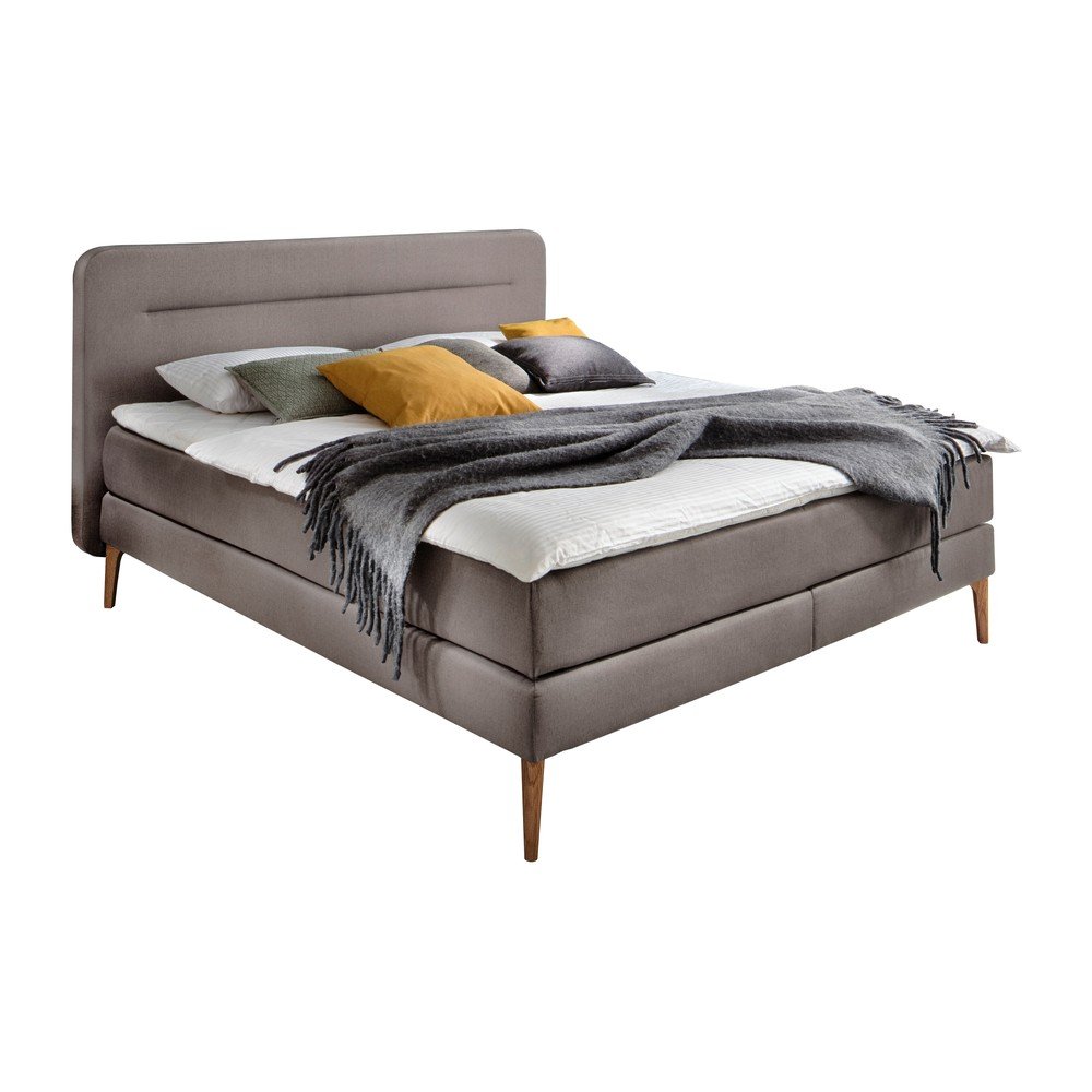 Šedá/hnědá boxspring postel 160x200 cm Massello – Meise Möbel v:1443731