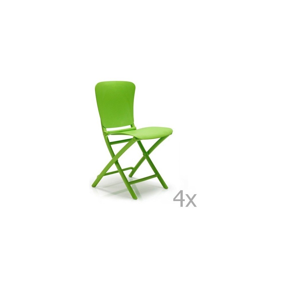 Sada 4 zelených zahradních židlí Nardi Zac Classic v:850036