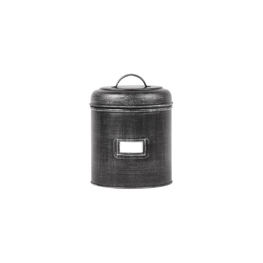 Černá kovová dóza LABEL51, ⌀ 13,5 cm v:1228994 Černá kovová dóza LABEL51, ⌀ 13,5 cm v:1228994