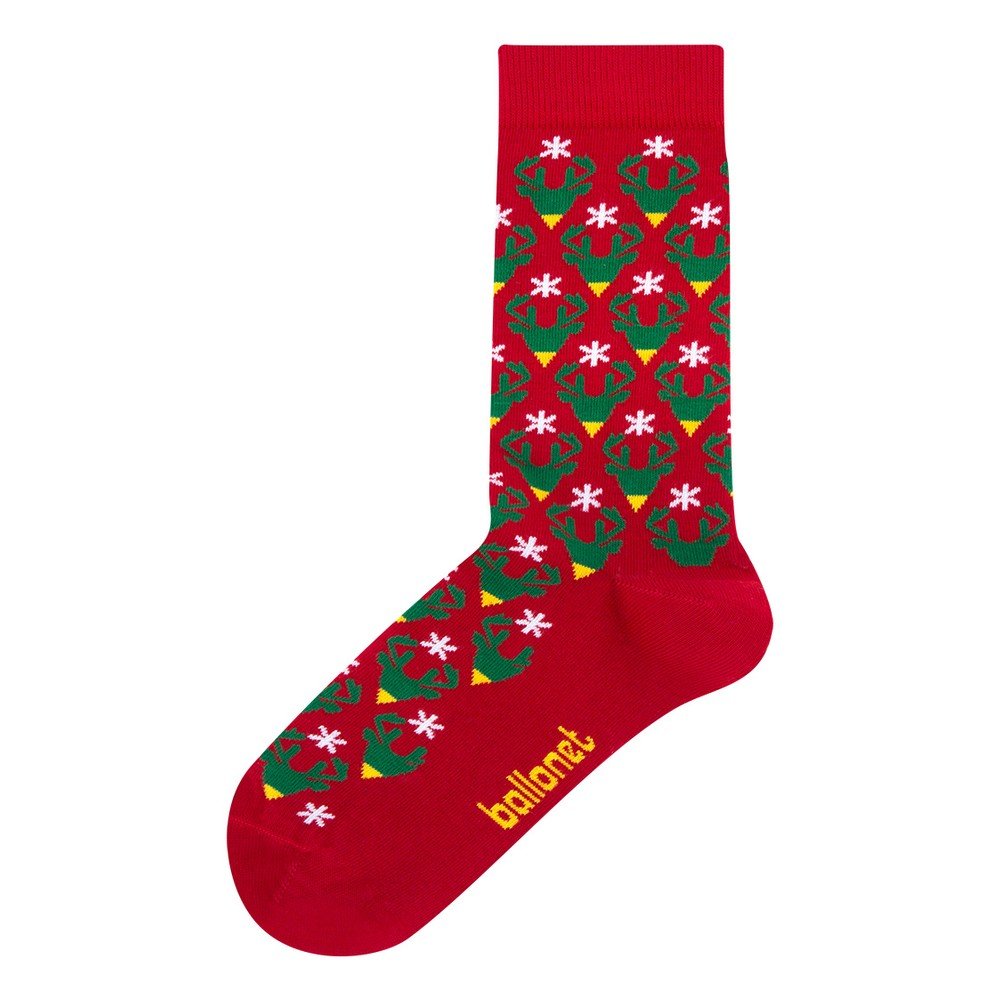 Ponožky v dárkovém balení Ballonet Socks Season's Greetings Socks Card with Caribou, velikost 41 v:1365417