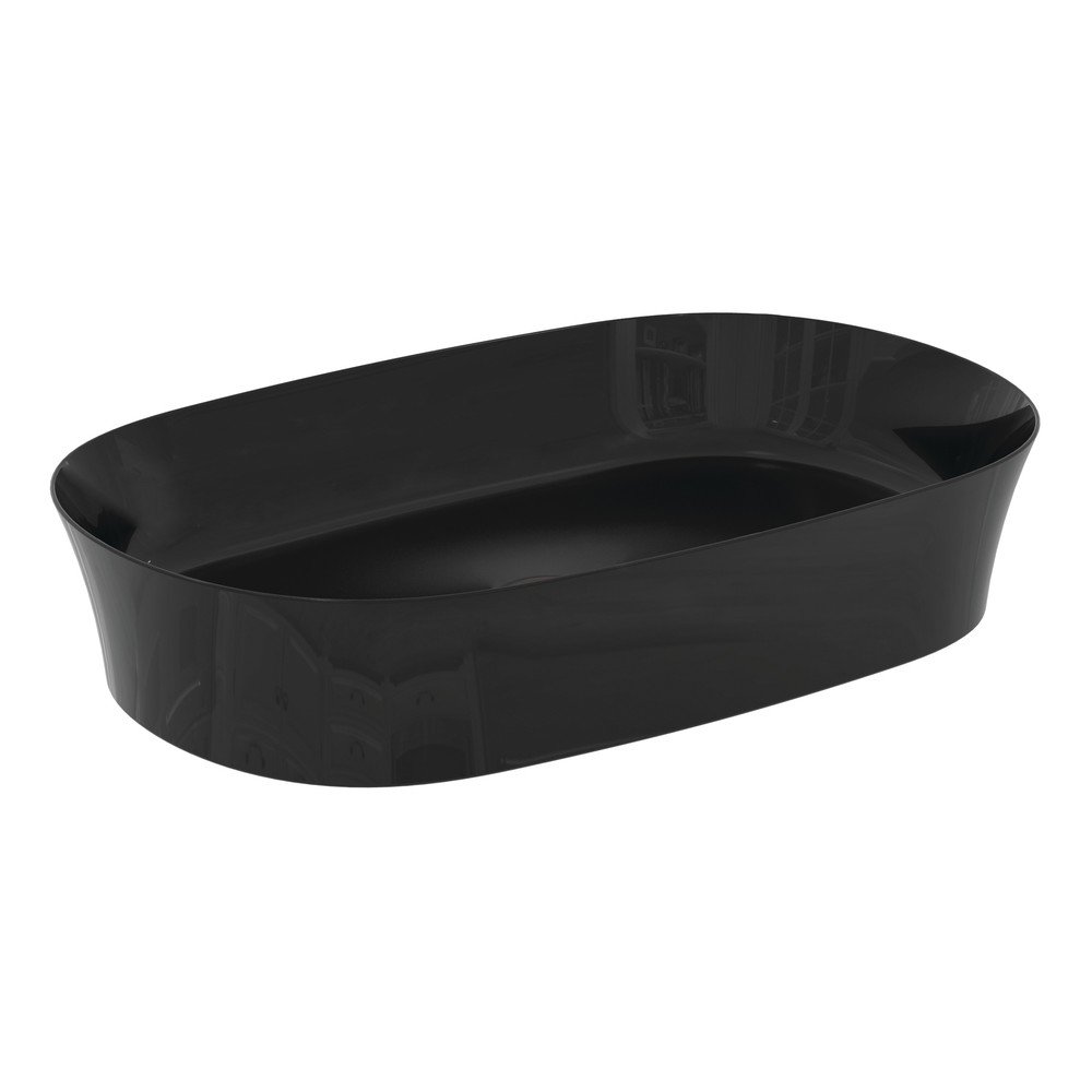 Leskle černé keramické umyvadlo 60×38 cm Ipalyss – Ideal Standard v:1648224 Leskle černé keramické umyvadlo 60×38 cm Ipalyss – Ideal Standard v:1648224