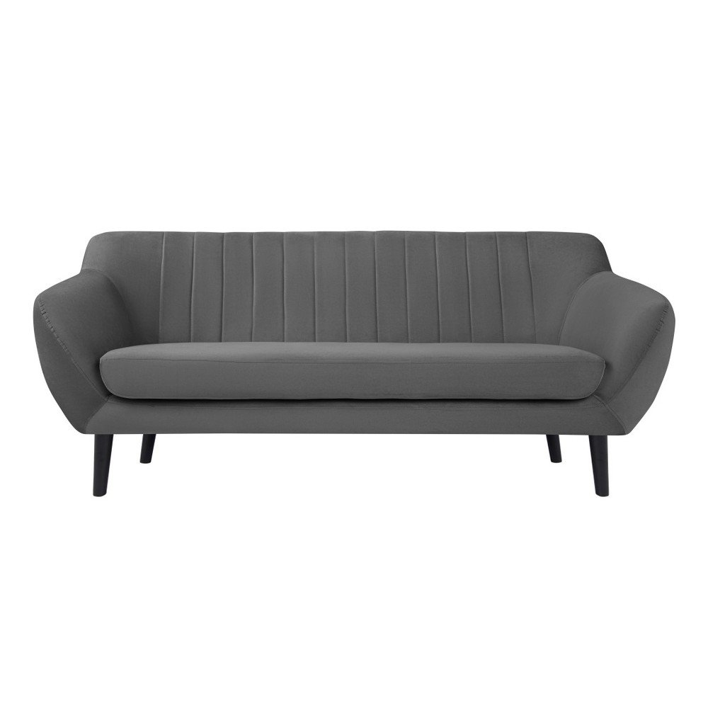 Šedá pohovka pro tři Mazzini Sofas Toscane, černé nohy v:811164
